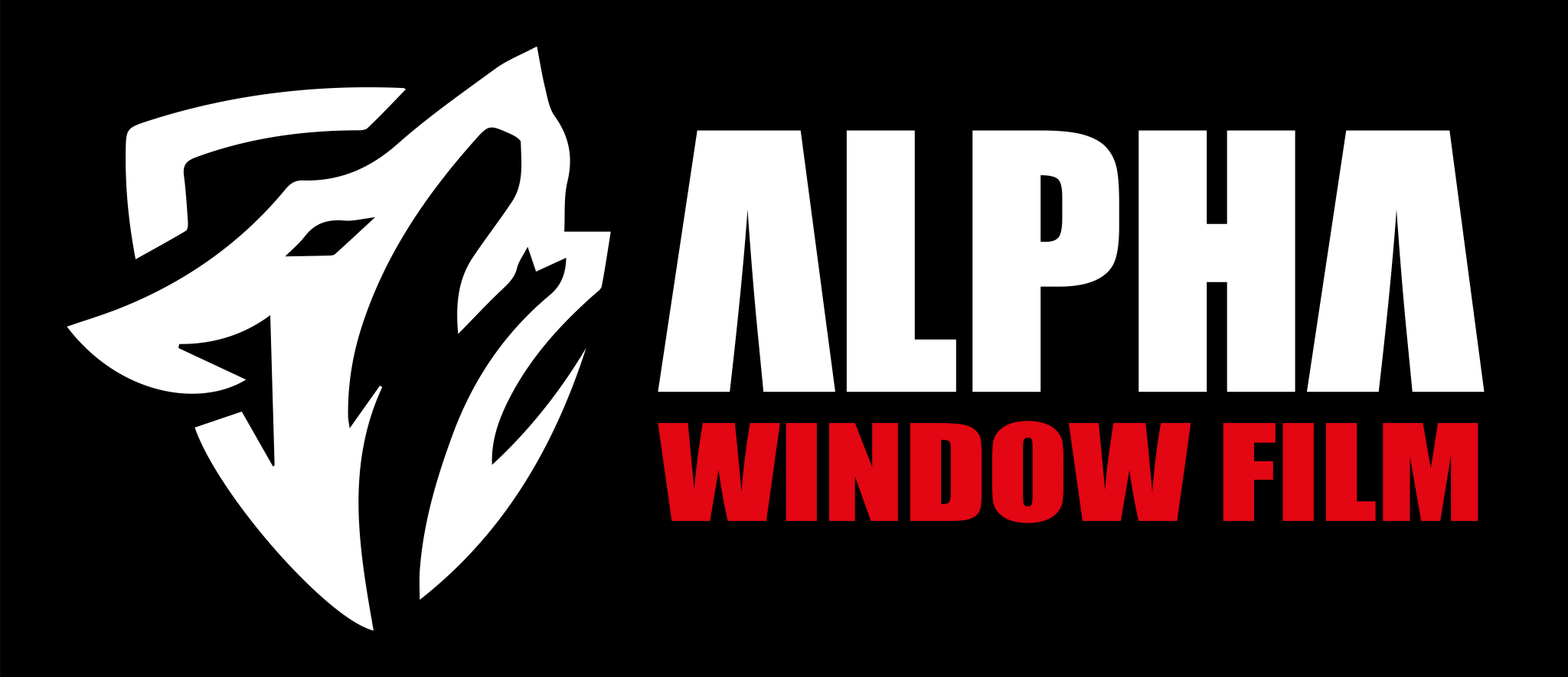 LOGO ALPHA window film 2024 FONDO NEGRO